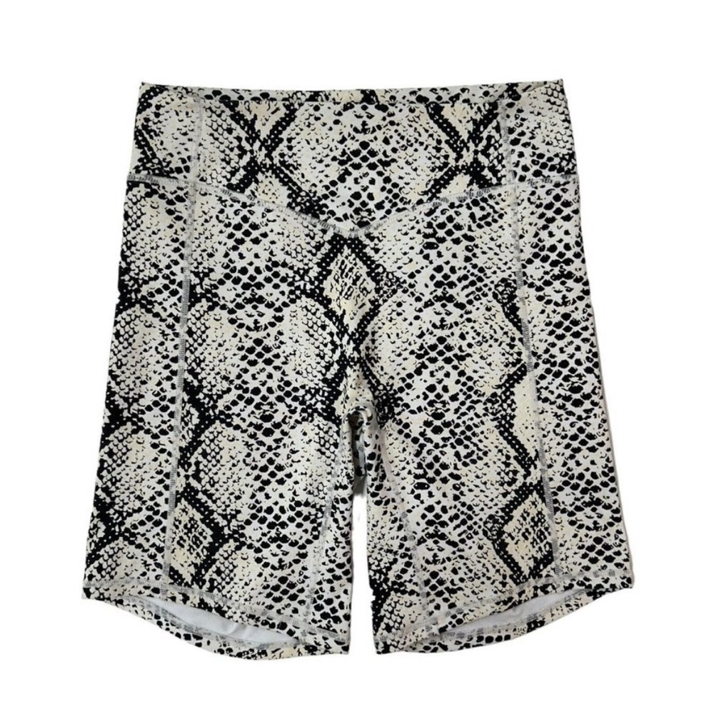 Balance Athletica Rider Bike Shorts Womens Size Medium Snake Print